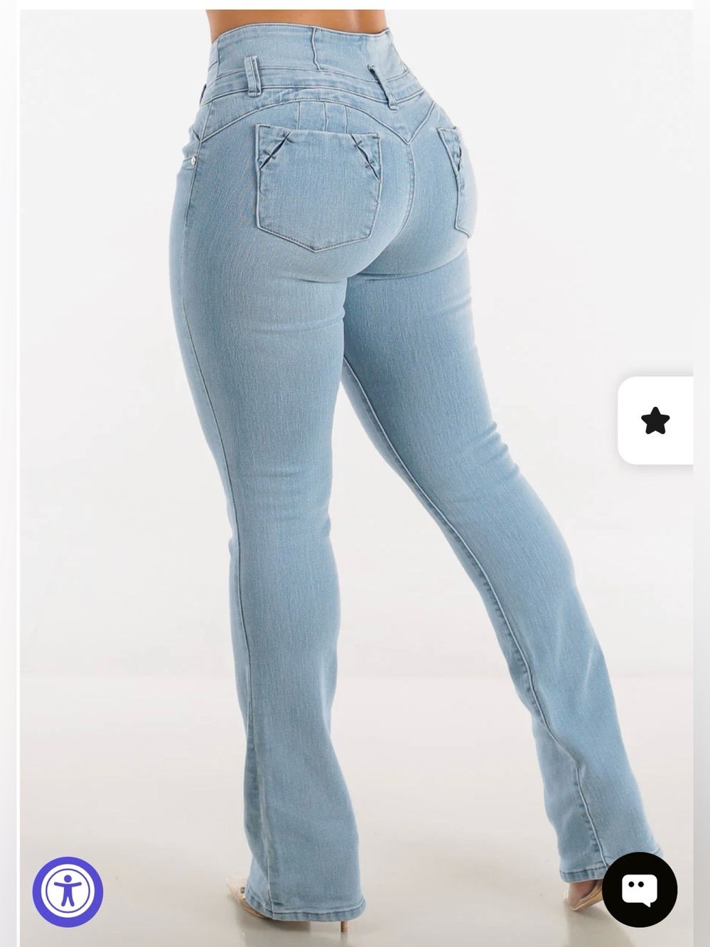 MX Jeans Moda Express Butt Lifting Mid Rise Bootcut Jeans Size 13/14 NWT